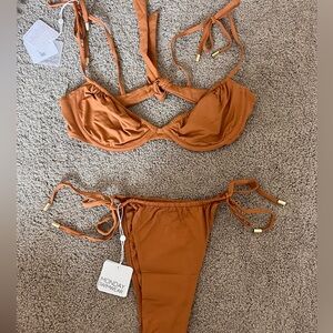 Monday Swimwear Terracotta Bikini Set